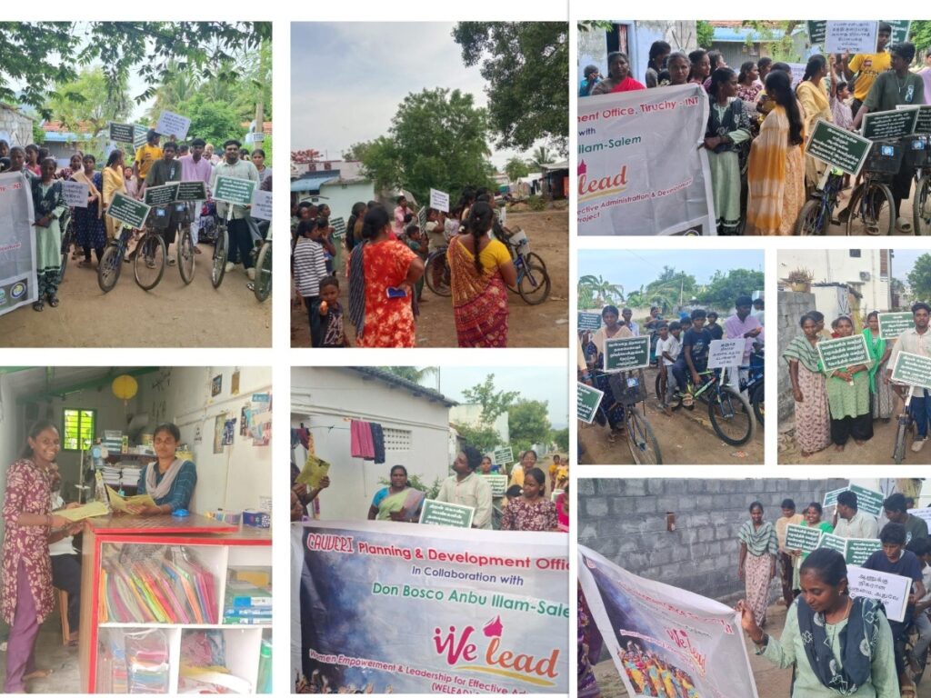 The WELEAD Awareness Campaign, Cycle Rally was organized by Don Bosco Anbu Illam, Salem